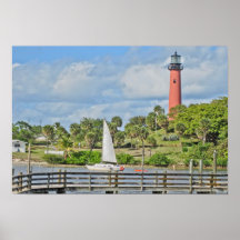 Jupiter Lighthouse and Sailboat