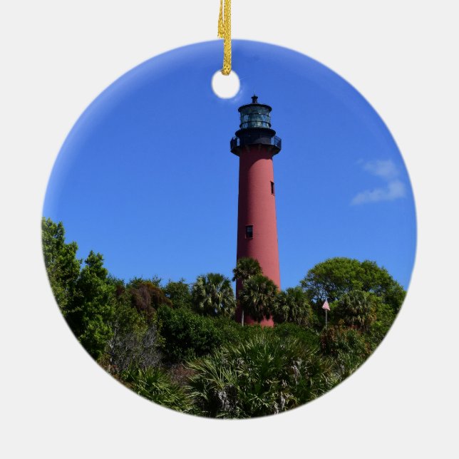 Jupiter Lighthouse as a  Ceramic Tree Decoration (Back)