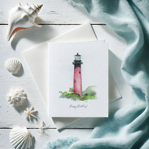 Jupiter Lighthouse Birthday Card