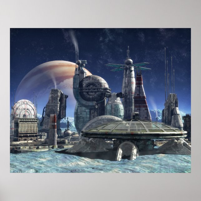 Jupiter moon colony poster (Front)