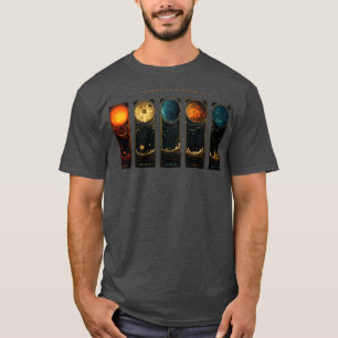 Jupiter Moons Space Exploration Cosmos Planet Art T-Shirt