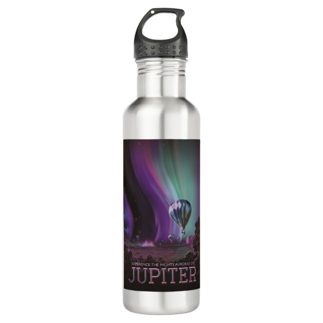 Jupiter Travel by Hot Air Balloon Bighty Auroras 710 Ml Water Bottle (Front)