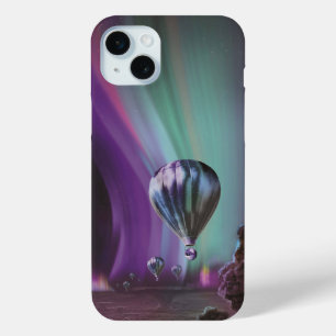 Jupiter Travel by Hot Air Balloon Bighty Auroras iPhone 15 Mini Case