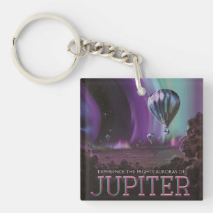 Jupiter Travel by Hot Air Balloon Bighty Auroras Key Ring