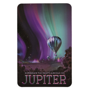 Jupiter Travel by Hot Air Balloon Bighty Auroras Magnet