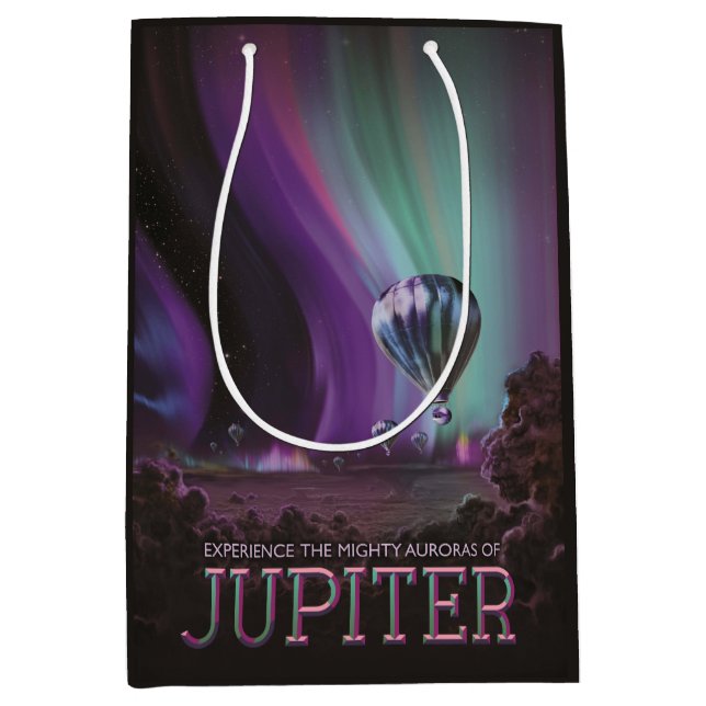 Jupiter Travel by Hot Air Balloon Bighty Auroras Medium Gift Bag (Front)