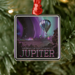 Jupiter Travel by Hot Air Balloon Bighty Auroras Metal Tree Decoration