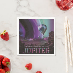 Jupiter Travel by Hot Air Balloon Bighty Auroras Napkin