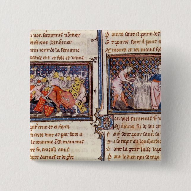 Jupiter versus Saturn: Saturn teaching 15 Cm Square Badge (Front)