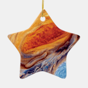Jupiter's Great Red Spot - NASA Voyager Photo Ceramic Tree Decoration