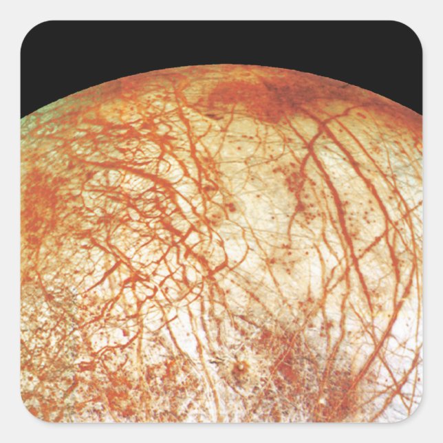Jupiter's Moon Europa Square Sticker (Front)