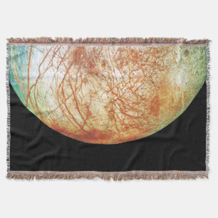 Jupiter's Moon Europa Throw Blanket