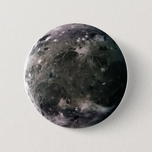 Jupiter's moon Ganymede 6 Cm Round Badge (Front)