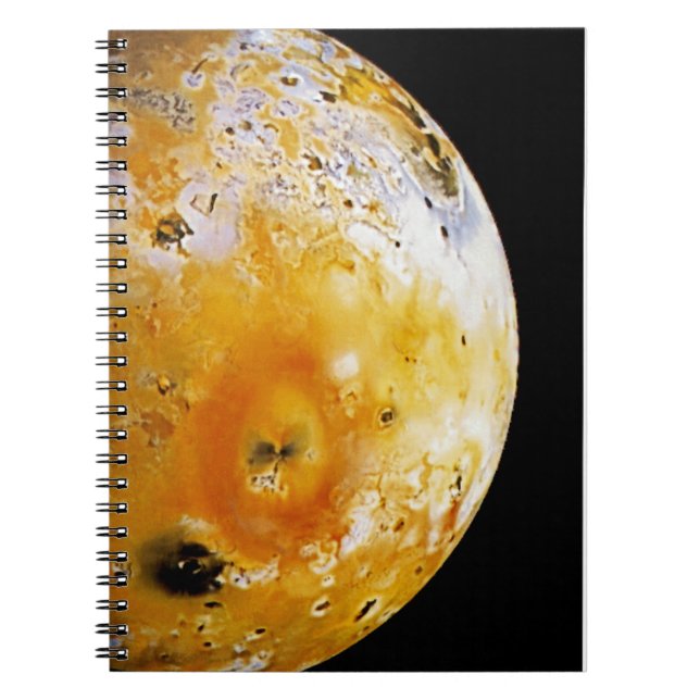 Jupiter's Moon Io Spiral Notebook (Front)