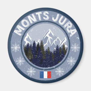 Jura Ski Resort Mountains Magnet