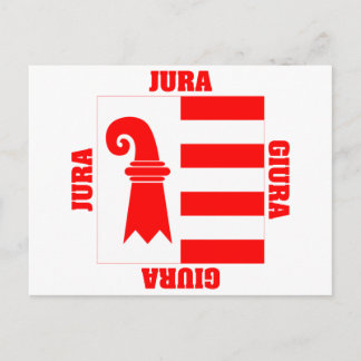Jura Switzerland Canton Flag Postcard