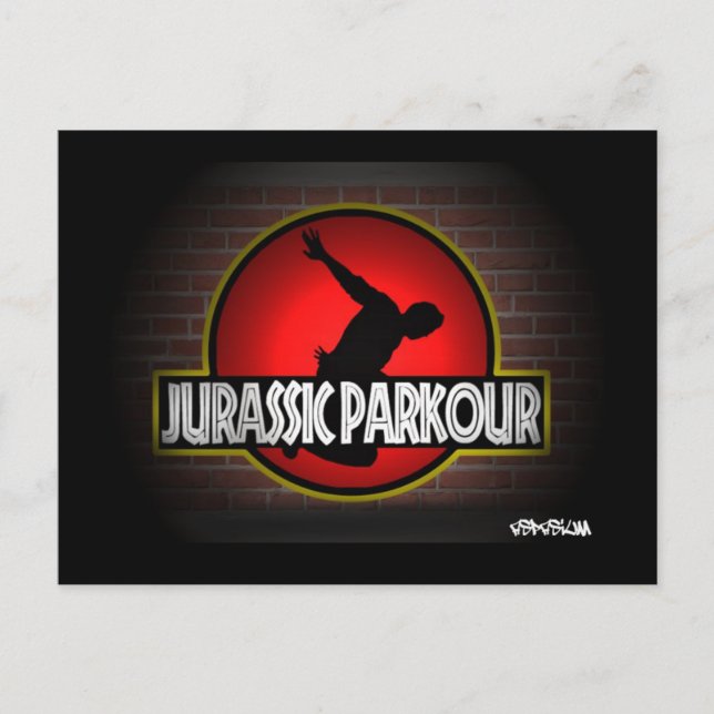 Jurassi Parkour cartolina Postcard (Front)