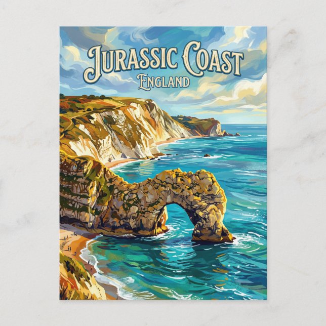 Jurassic Coast England Postcard (Front)