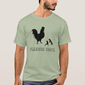 Jurassic Cock Funny Rooster T-Shirt