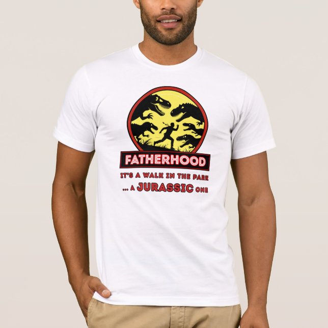 Jurassic Dad Movie Funny Quote White Father’s Day T-Shirt (Front)