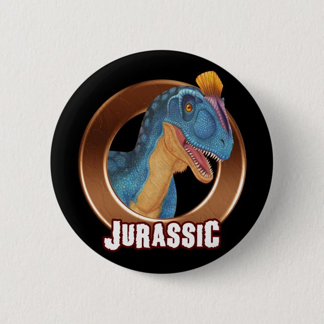 JURASSIC! Dinosaur 6 Cm Round Badge (Front)