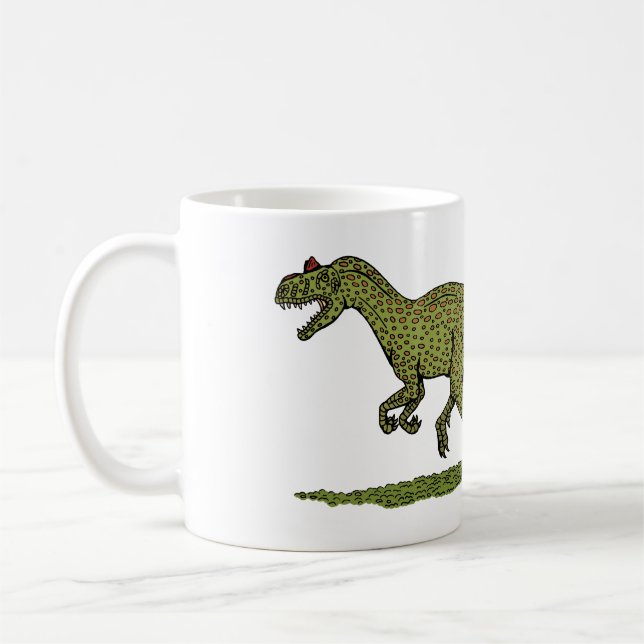 Jurassic Dinosaur Allosaurus Coffee Mug (Left)