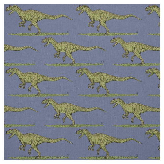 Jurassic Dinosaur Allosaurus Fabric (Swatch)