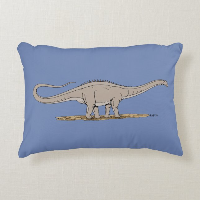 Jurassic Dinosaur Apatosaurus Decorative Cushion (Front)