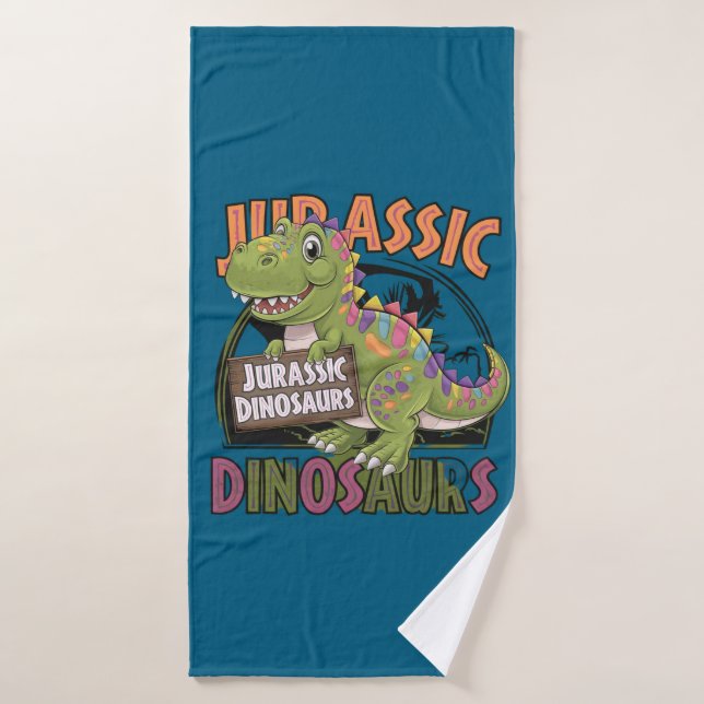 jurassic dinosaur bath towel (Bath Towel)