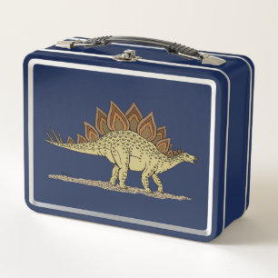 Jurassic Dinosaur Stegosaurus Metal Lunch Box