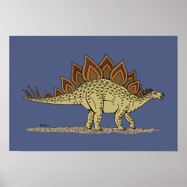 Jurassic Dinosaur Stegosaurus Poster (Front)