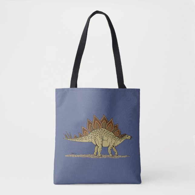 Jurassic Dinosaur Stegosaurus Tote Bag (Front)