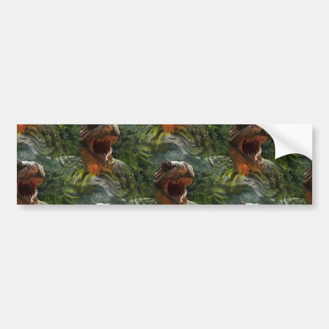 jurassic dinosaurs bumper sticker (Front)