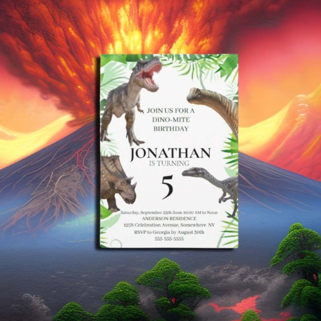 Jurassic Dinosaurs jungle Invitation (Bring your dream party to life with our selection of quality Dinosaur themed party supplies )