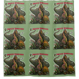Jurassic Dinosaurs Shower Curtain