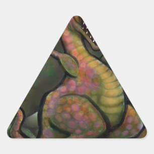 Jurassic Dinosaurs Triangle Sticker