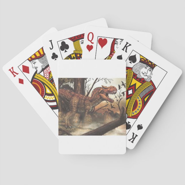 Jurassic Journey: Dinosaur in its Natural Habitat Playing Cards (Back)