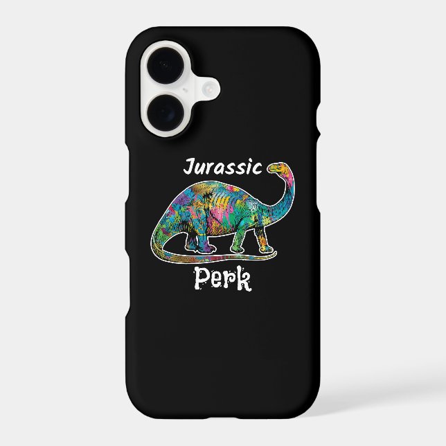 Jurassic Perk Colorful Dinosaur Black (Back)