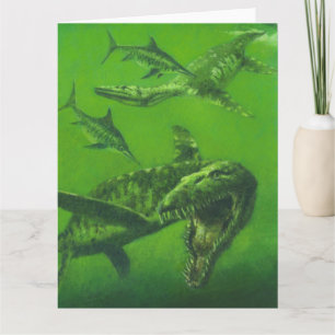 Jurassic Pliosaur Large Greetings Card