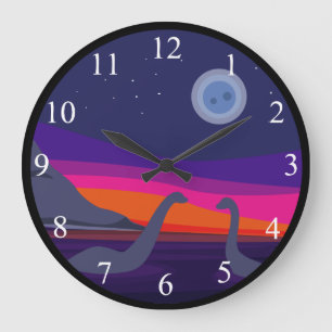 Jurassic Sunset Large Clock