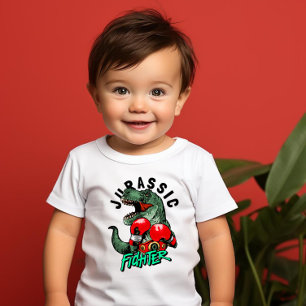 Jurassic T-Rex Boxing Fighter Boy's Baby T-Shirt