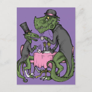 Jurassic Tea Party Postcard