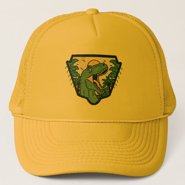 jurassic world design trucker hat (Front)