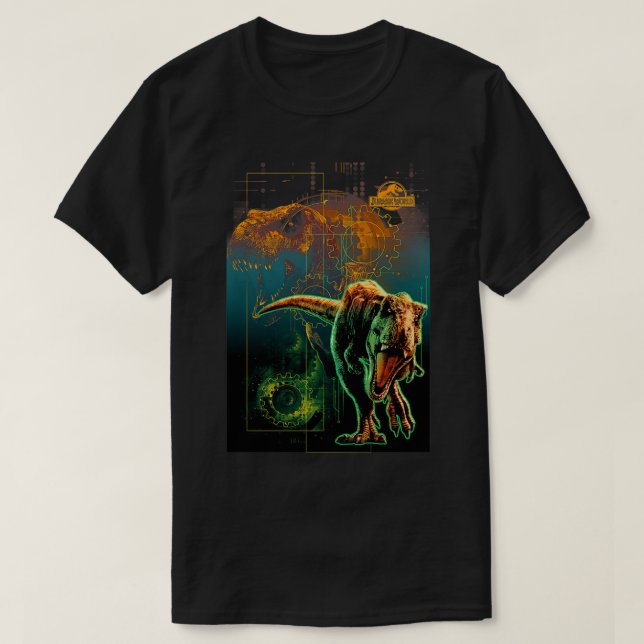 Jurassic World Fallen Kingdom TRe Collage  T-Shirt (Design Front)