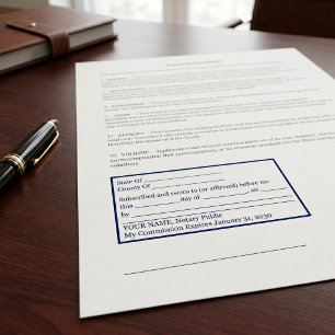 Jurat Notary Public Stamp Personalise