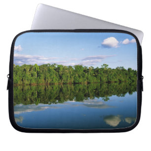 Juruena, Brazil. Forested river bank reflected Laptop Sleeve