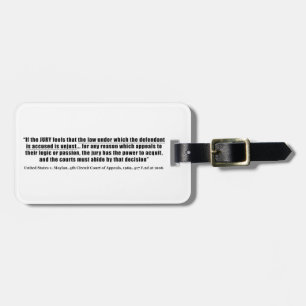 Jury Nullification United States v. Moylan 1969 Luggage Tag