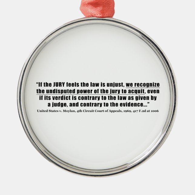 Jury Nullification United States v. Moylan 1969 Metal Tree Decoration (Front)