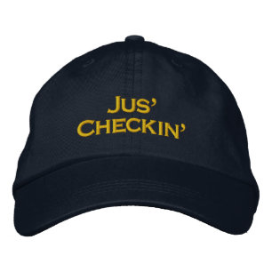JUS' CHECKIN' - STREET GAMER HAP EMBROIDERED HAT