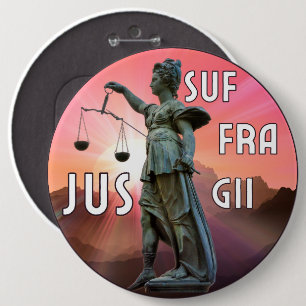 Jus Suffragii Historical Right to Vote 6 Cm Round Badge